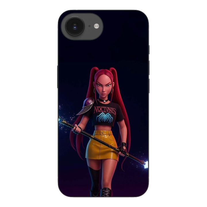 Husa compatibila cu Apple iPhone 16e Silicon Gel Tpu Model KPop Demon Hunters Mira Fight