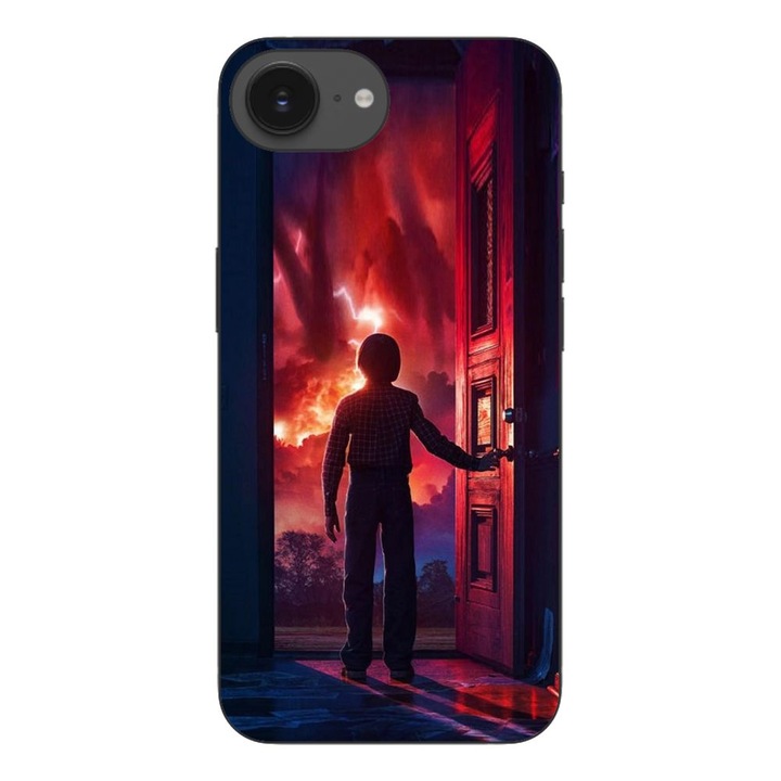 Husa compatibila cu Apple iPhone 16e Silicon Gel Tpu Model Stranger Things Door to Hell