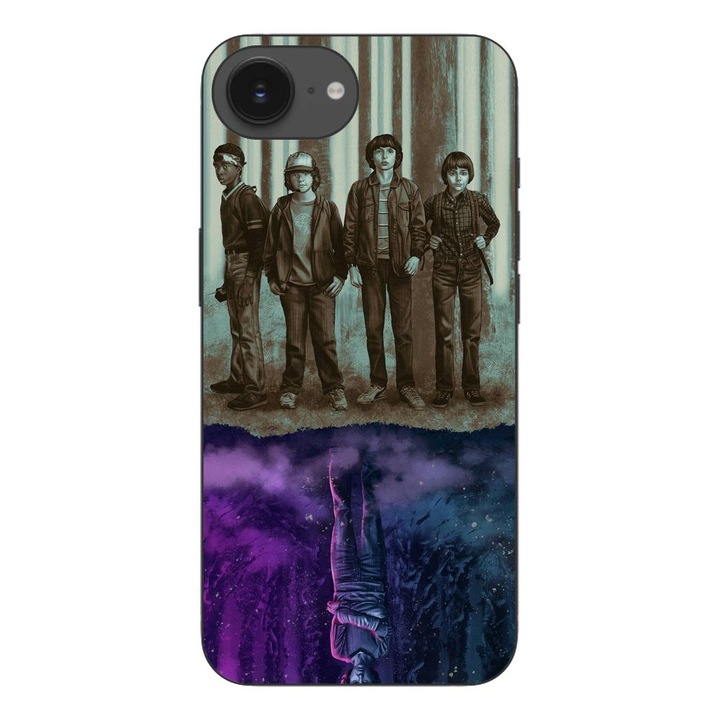 Husa compatibila cu Apple iPhone 16e Silicon Gel Tpu Model Stranger Things Upside Down Eleven