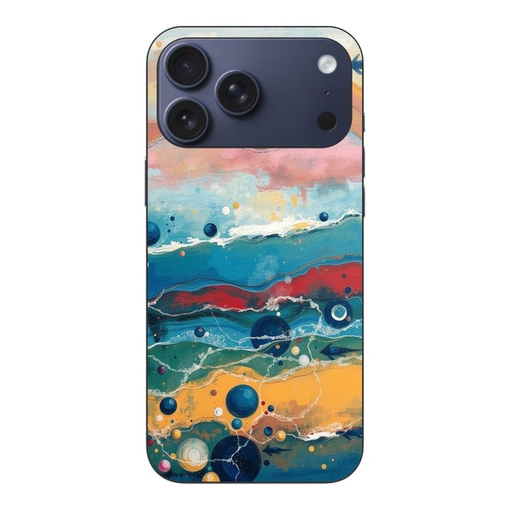 Husa compatibila cu Apple iPhone 17 Pro Max Silicon Gel Tpu Model Painted Waterworld