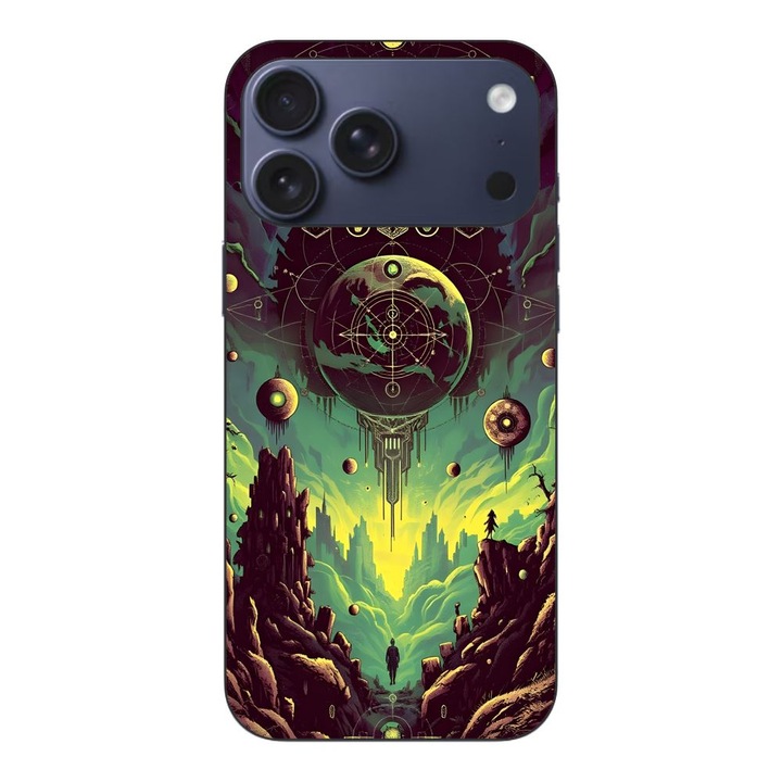 Husa compatibila cu Apple iPhone 17 Pro Max Silicon Gel Tpu Model Mystical Planet