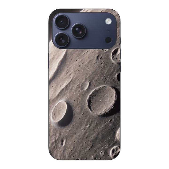 Husa compatibila cu Apple iPhone 17 Pro Max Silicon Gel Tpu Model Moon Surface