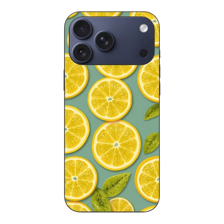 Husa compatibila cu Apple iPhone 17 Pro Max Silicon Gel Tpu Model Summer Lemon Slices