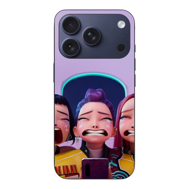 Husa compatibila cu Apple iPhone 17 Pro Silicon Gel Tpu Model KPop Demon Hunters Crying Girls