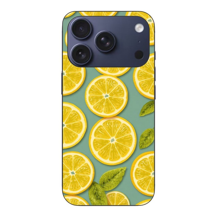 Husa compatibila cu Apple iPhone 17 Pro Silicon Gel Tpu Model Summer Lemon Slices