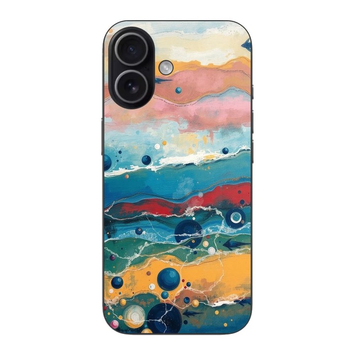 Husa compatibila cu Apple iPhone 17 Silicon Gel Tpu Model Painted Waterworld