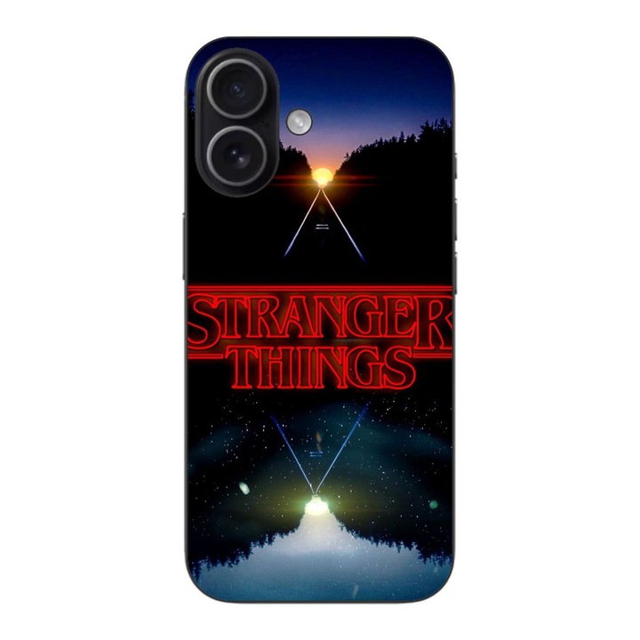Husa compatibila cu Apple iPhone 17 Silicon Gel Tpu Model Stranger Things Sunset