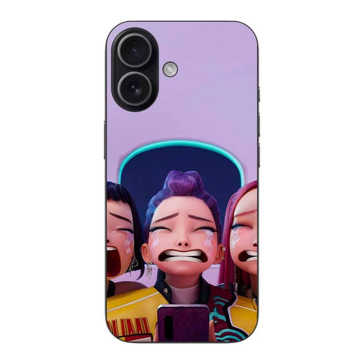 Husa compatibila cu Apple iPhone 17 Silicon Gel Tpu Model KPop Demon Hunters Crying Girls