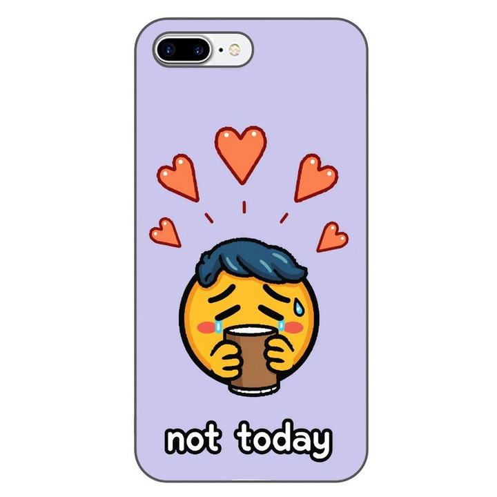 Husa compatibila cu Apple iPhone 7 Plus, 8 Plus Silicon Gel Tpu Model Not Today