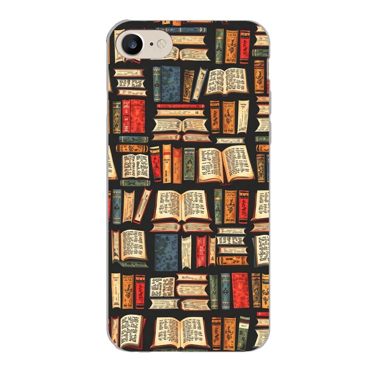 Husa compatibila cu Apple iPhone 7, iPhone 8, iPhone SE 2020 Silicon Gel Tpu Model Books Pattern