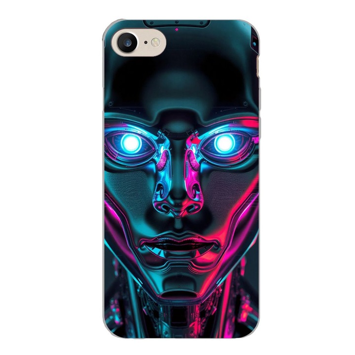 Husa compatibila cu Apple iPhone 7, iPhone 8, iPhone SE 2020 Silicon Gel Tpu Model Chrome Humanoid