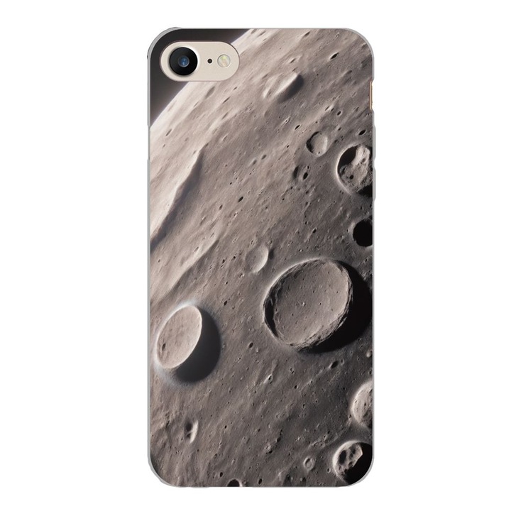 Husa compatibila cu Apple iPhone 7, iPhone 8, iPhone SE 2020 Silicon Gel Tpu Model Moon Surface