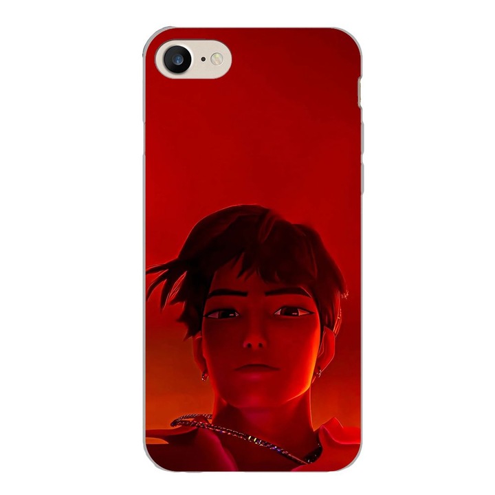 Husa compatibila cu Apple iPhone 7, iPhone 8, iPhone SE 2020 Silicon Gel Tpu Model KPop Demon Hunters Jinu Red