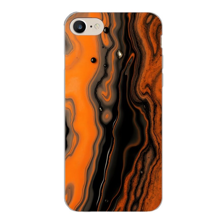 Husa compatibila cu Apple iPhone 7, iPhone 8, iPhone SE 2020 Silicon Gel Tpu Model Metallic Lava Flow Pattern