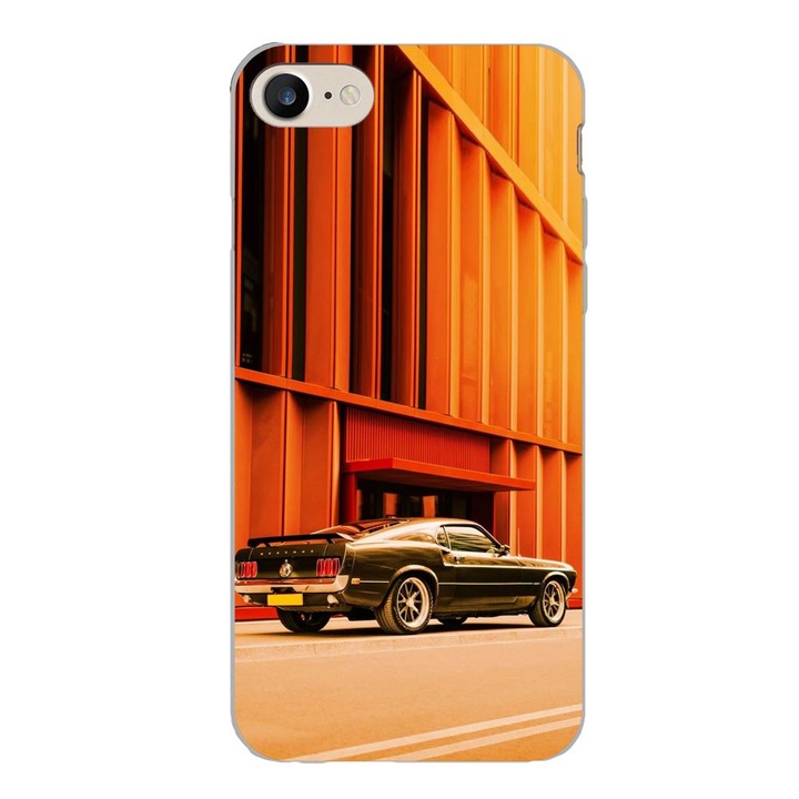 Husa compatibila cu Apple iPhone 7, iPhone 8, iPhone SE 2020 Silicon Gel Tpu Model Mustang Sunset