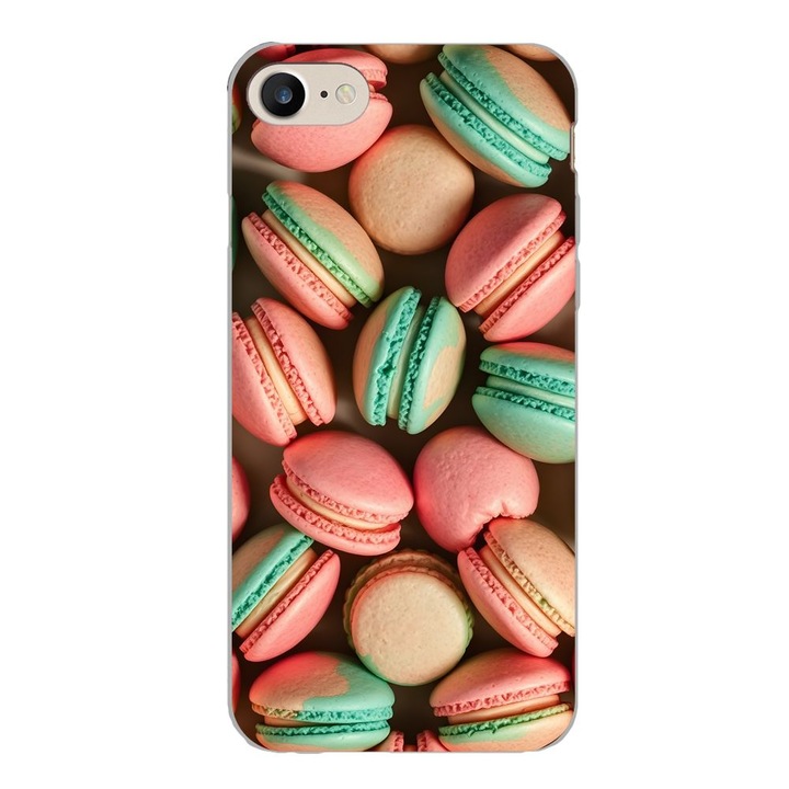Husa compatibila cu Apple iPhone 7, iPhone 8, iPhone SE 2020 Silicon Gel Tpu Model Tasty Macarons