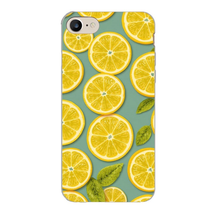 Husa compatibila cu Apple iPhone 7, iPhone 8, iPhone SE 2020 Silicon Gel Tpu Model Summer Lemon Slices