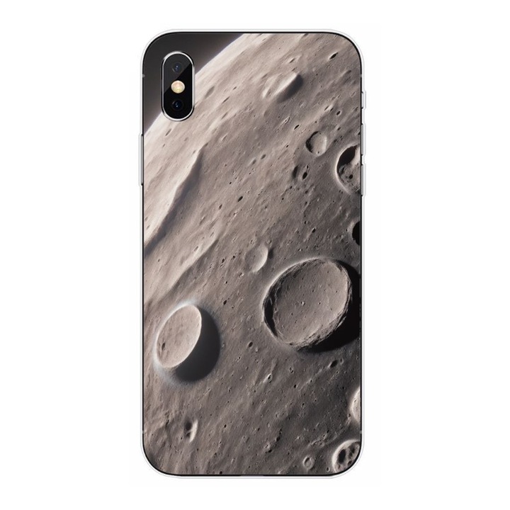 Husa compatibila cu Apple iPhone XS Silicon Gel Tpu Model Moon Surface
