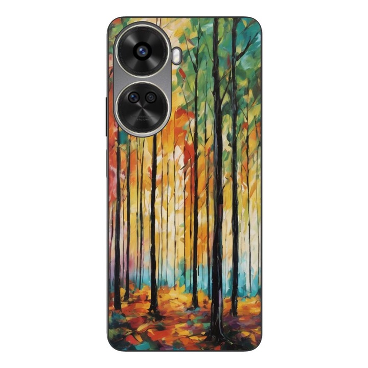 Husa compatibila cu Huawei Nova 12 SE Silicon Gel Tpu Model Colored Forest Art