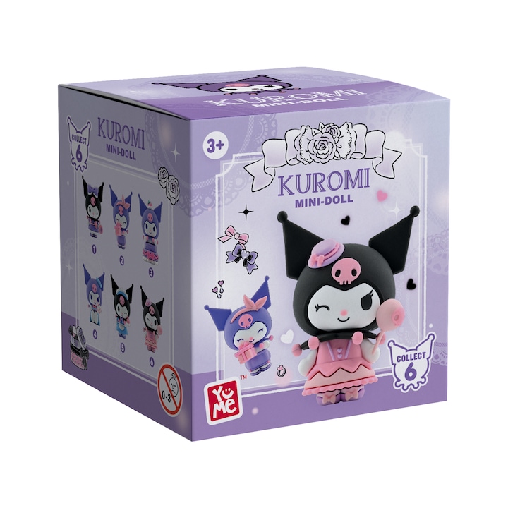 Фигурка изненада Yume Toys - Hello Kitty and friends, Kuromi Birthday Party, 5 см