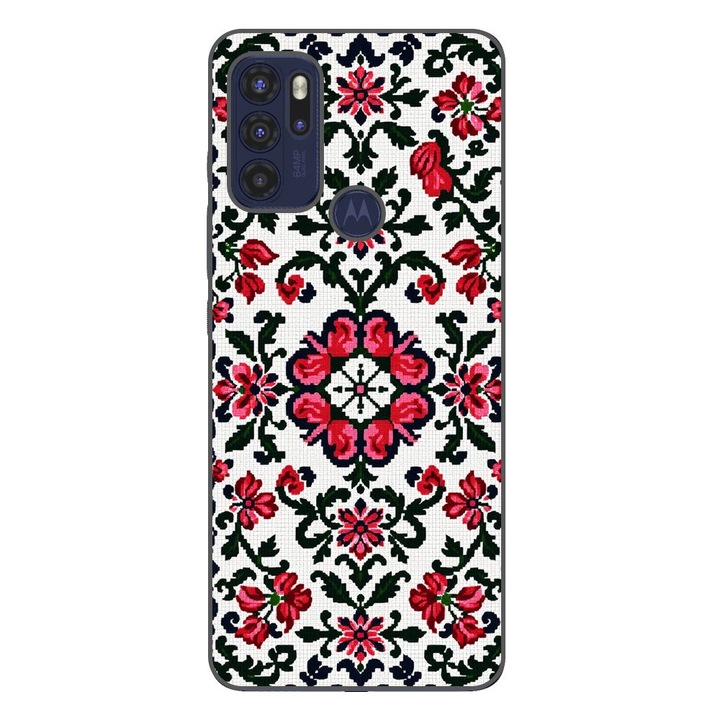 Husa compatibila cu Motorola Moto G60S Silicon Gel Tpu Model Traditional Knit Design