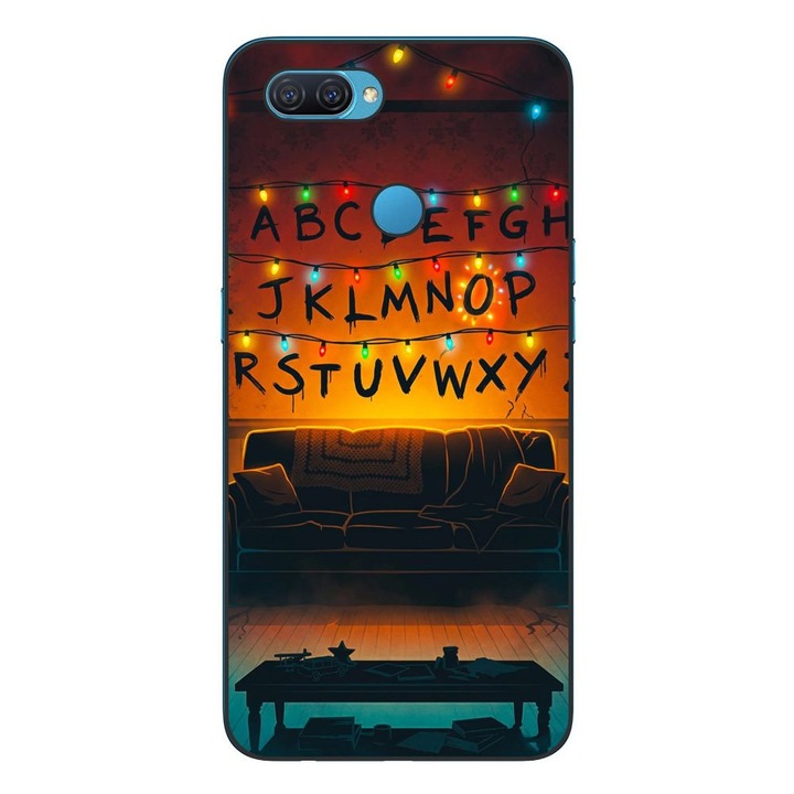 Husa compatibila cu Oppo A12 Silicon Gel Tpu Model Stranger Things Alphabet Fairy Lights