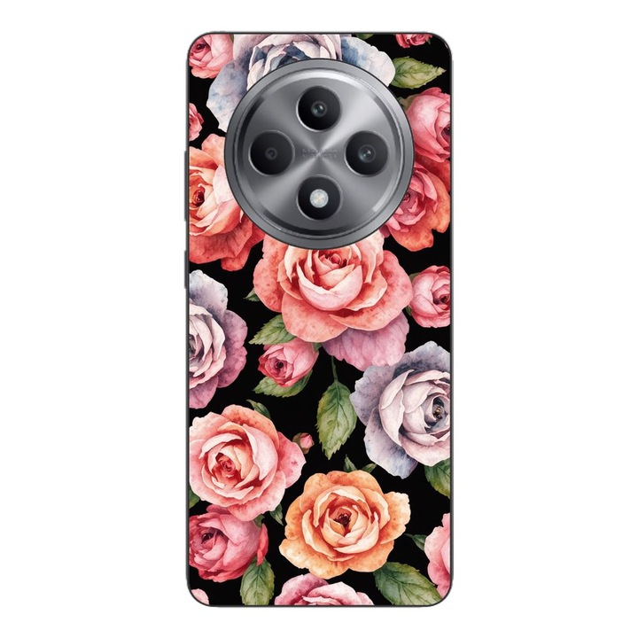 Husa compatibila cu Oppo Reno12 FS Silicon Gel Tpu Model Colorfull Roses Pattern