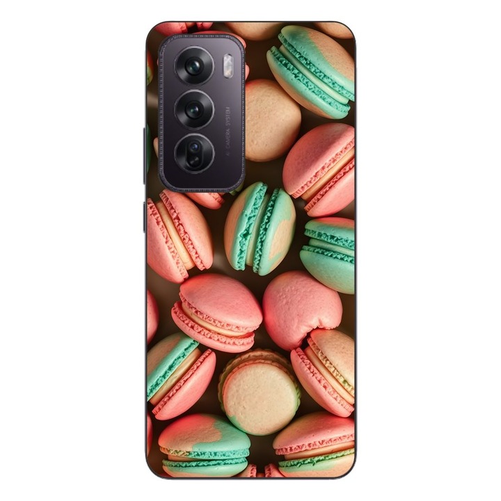 Husa compatibila cu Oppo Reno12 Pro Silicon Gel Tpu Model Tasty Macarons