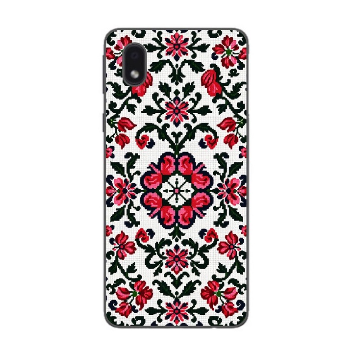 Husa compatibila cu Samsung Galaxy A01 Core Silicon Gel Tpu Model Traditional Knit Design