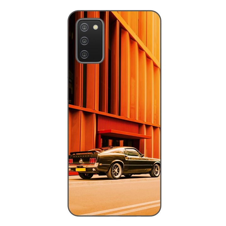 Husa compatibila cu Samsung Galaxy A03s Silicon Gel Tpu Model Mustang Sunset