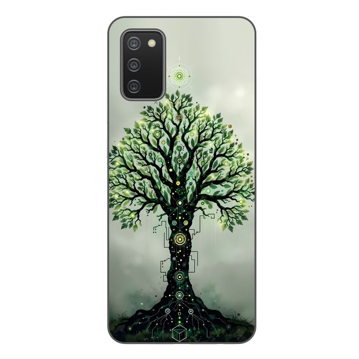 Husa compatibila cu Samsung Galaxy A03s Silicon Gel Tpu Model Mystical Tree