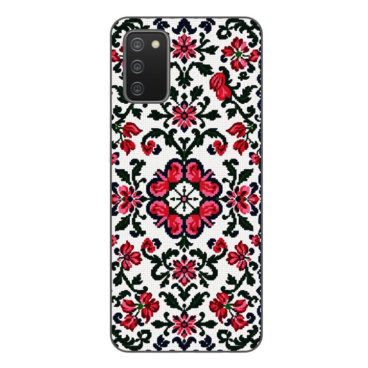 Husa compatibila cu Samsung Galaxy A03s Silicon Gel Tpu Model Traditional Knit Design