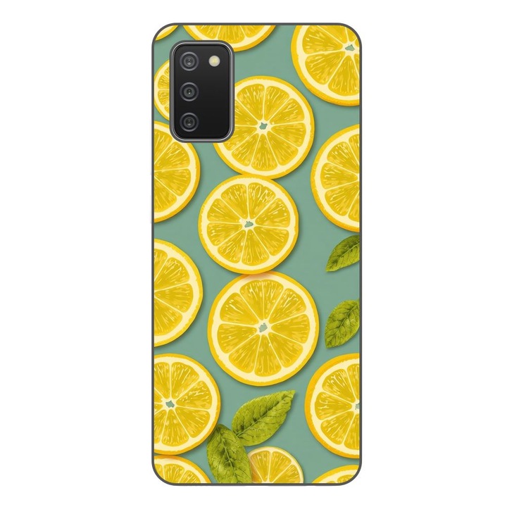 Husa compatibila cu Samsung Galaxy A03s Silicon Gel Tpu Model Summer Lemon Slices