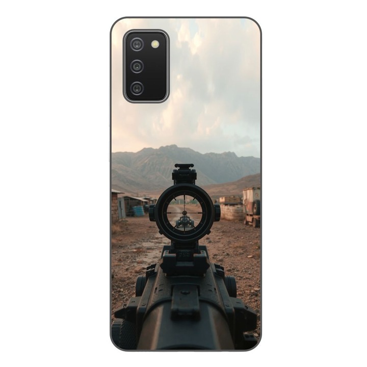 Husa compatibila cu Samsung Galaxy A03s Silicon Gel Tpu Model First Person Shooter