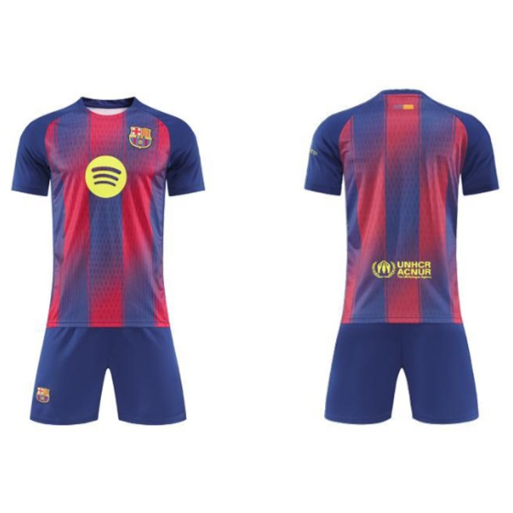 Echipament de fotbal, Liverpool, Real Madrid, Barcelona, elastic, respirabil, multicolor, pentru copii