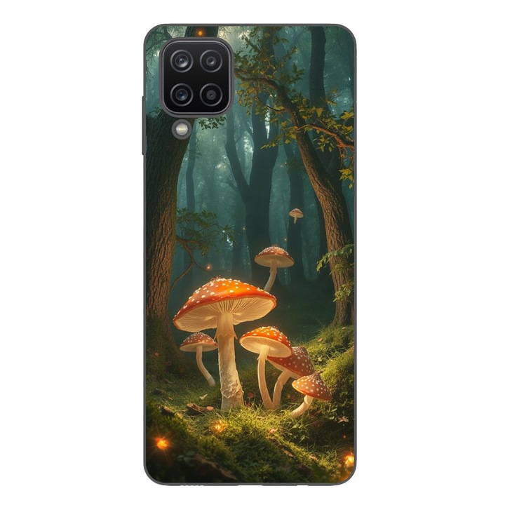 Husa compatibila cu Samsung Galaxy A12 Silicon Gel Tpu Model Glowing Magical Mushrooms