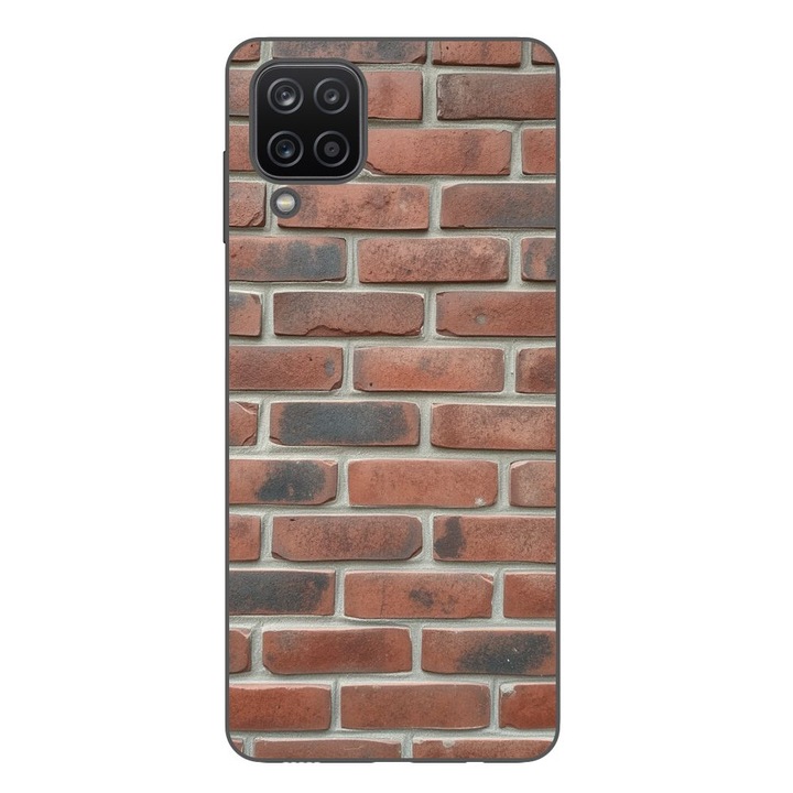 Husa compatibila cu Samsung Galaxy A12 Silicon Gel Tpu Model Brick Wall