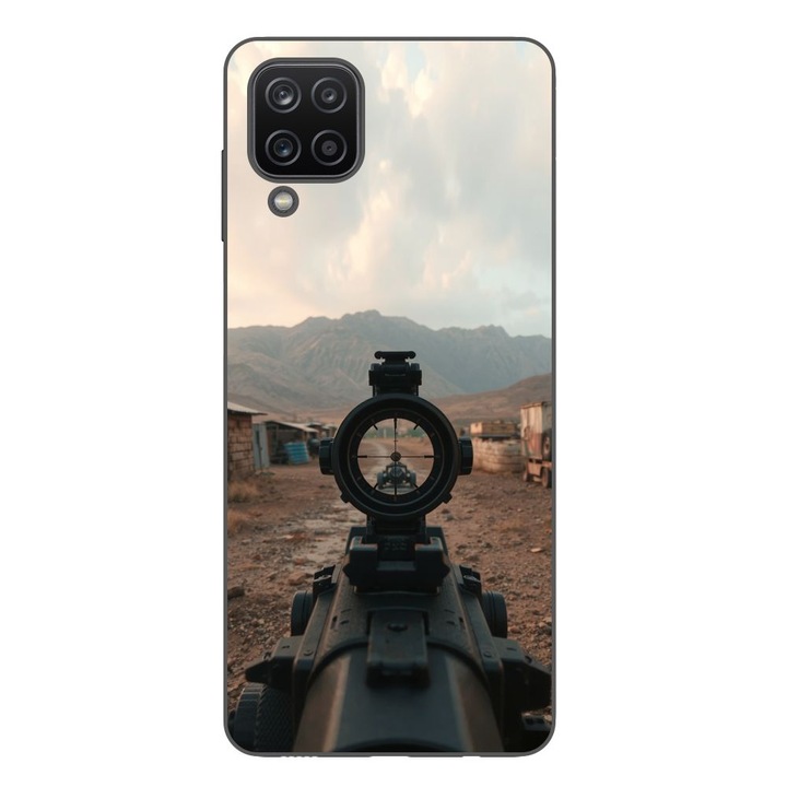 Husa compatibila cu Samsung Galaxy A12 Silicon Gel Tpu Model First Person Shooter
