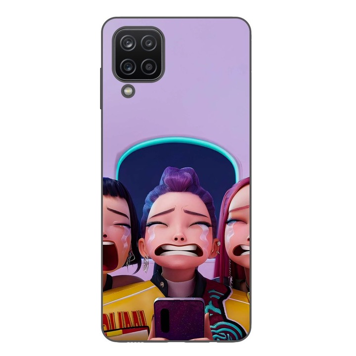 Husa compatibila cu Samsung Galaxy A12 Silicon Gel Tpu Model KPop Demon Hunters Crying Girls