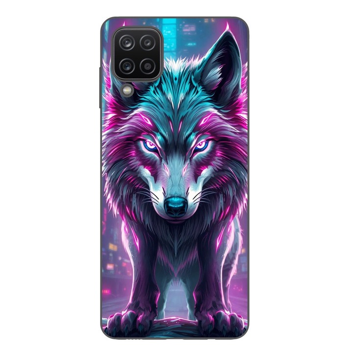 Husa compatibila cu Samsung Galaxy A12 Silicon Gel Tpu Model Cyberpunk Wolf