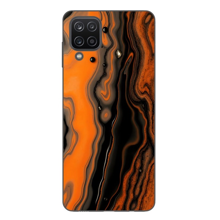 Husa compatibila cu Samsung Galaxy A12 Silicon Gel Tpu Model Metallic Lava Flow Pattern
