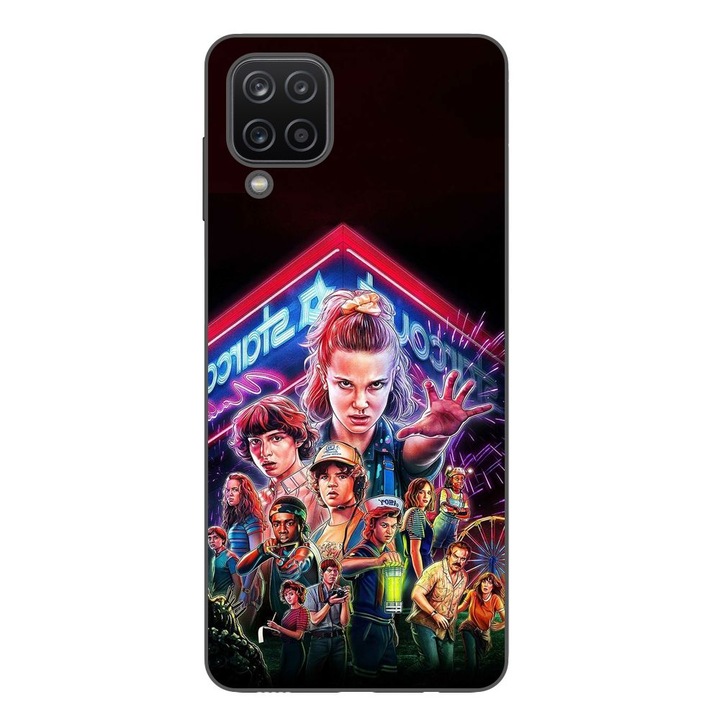 Husa compatibila cu Samsung Galaxy A12 Silicon Gel Tpu Model Stranger Things All Team
