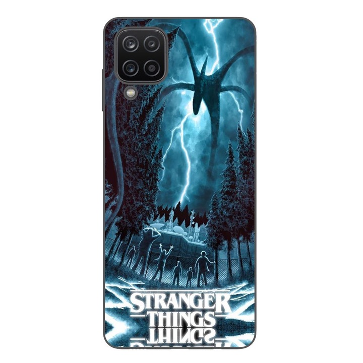 Husa compatibila cu Samsung Galaxy A12 Silicon Gel Tpu Model Stranger Things Storm Monster