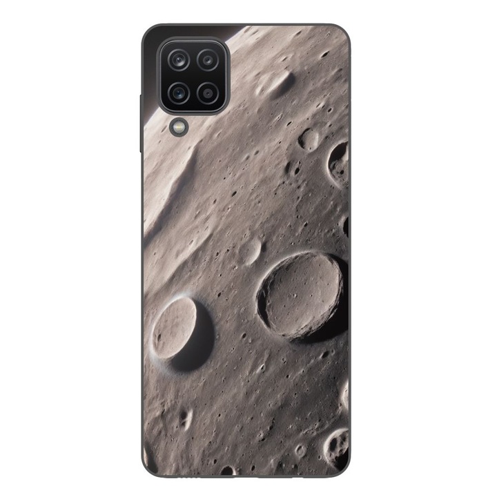 Husa compatibila cu Samsung Galaxy A12 Silicon Gel Tpu Model Moon Surface