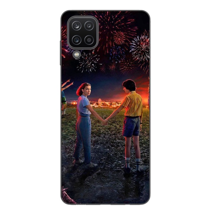 Husa compatibila cu Samsung Galaxy A12 Silicon Gel Tpu Model Stranger Things Fireworks