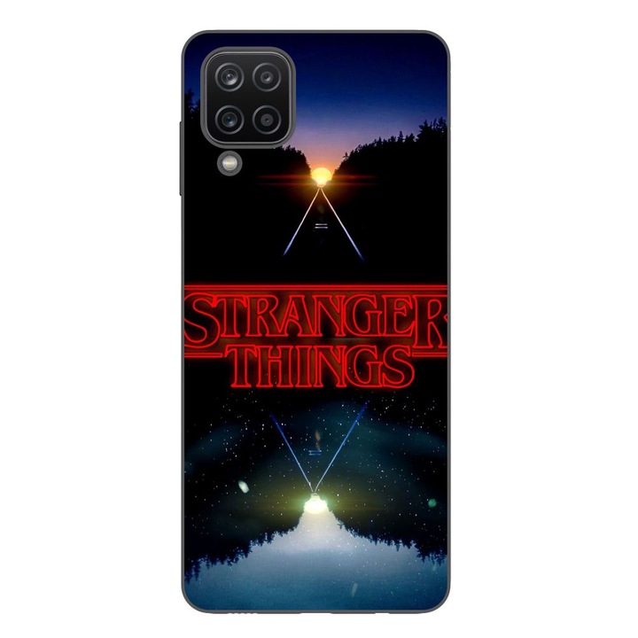 Husa compatibila cu Samsung Galaxy A12 Silicon Gel Tpu Model Stranger Things Sunset