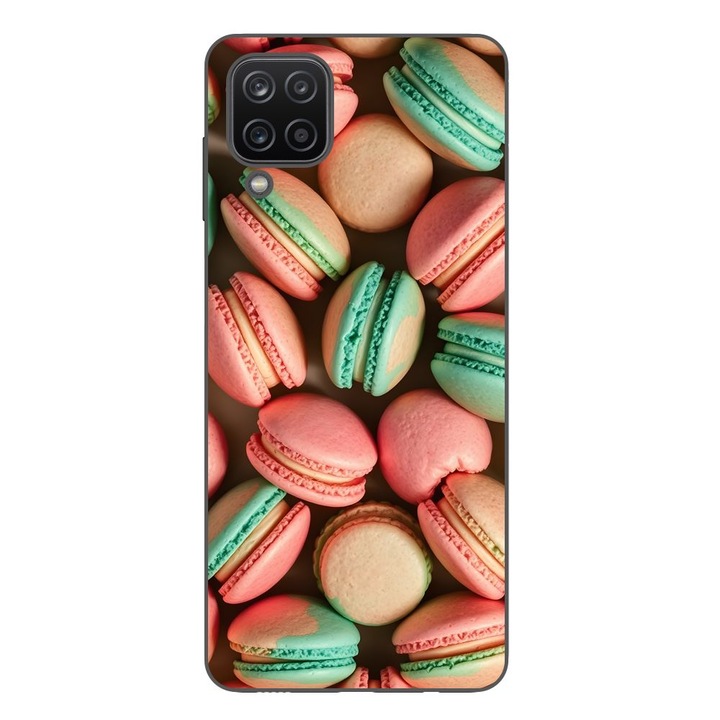 Husa compatibila cu Samsung Galaxy A12 Silicon Gel Tpu Model Tasty Macarons