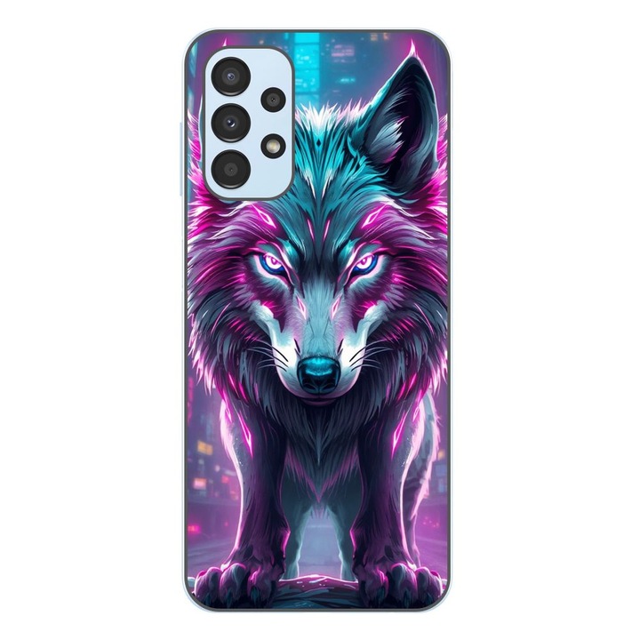 Husa compatibila cu Samsung Galaxy A23 4G, A23 5G Silicon Gel Tpu Model Cyberpunk Wolf