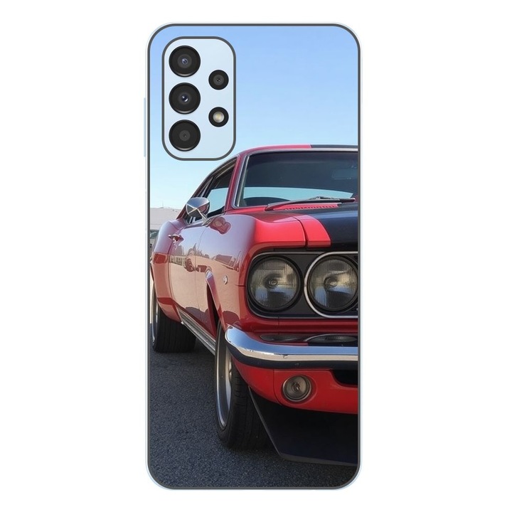 Husa compatibila cu Samsung Galaxy A23 4G, A23 5G Silicon Gel Tpu Model Red Muscle Car