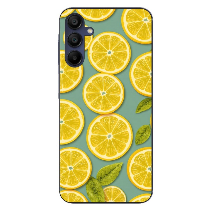Husa compatibila cu Samsung Galaxy A15 4G 5G Silicon Gel Tpu Model Summer Lemon Slices